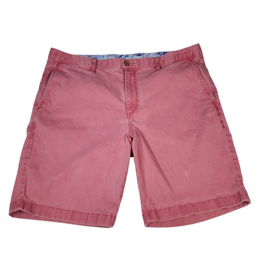 TOMMY BAHAMA Pink BORACAY Chino Performance Shorts SZ 40 Salmon Pink Preppy